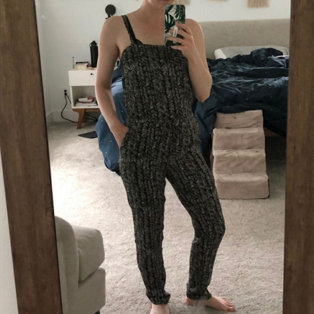 Loft black & white jumpsuit / romper
